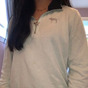 PINK Sherpa quarter zip